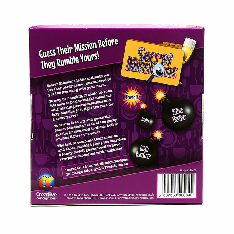 Secret Missions Dinner Party-Novelty - Games-Creative Conceptions-Danish Blue Adult Centres