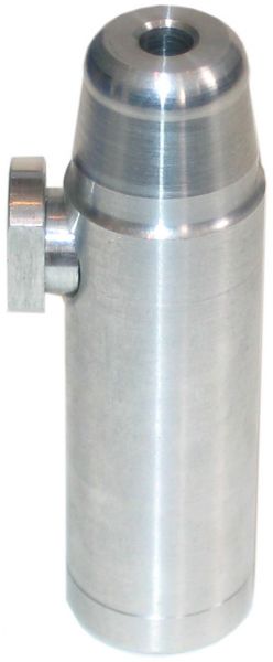 Aluminum snuff bullet dispenser closed view