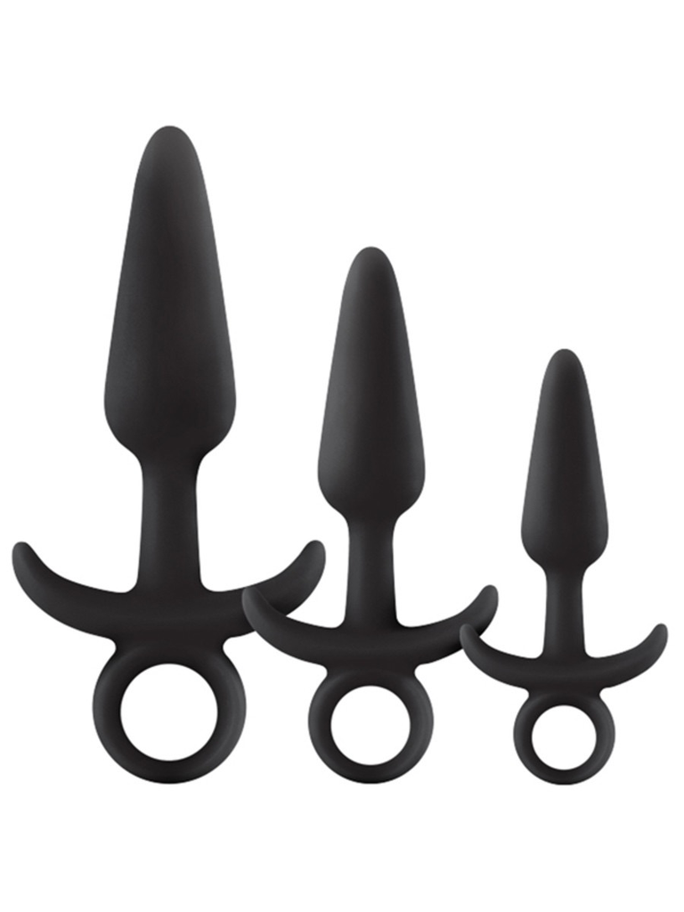 Renegade 3 Piece Mens Tool Kit (Black)-Adult Toys - Anal - Plugs-Renegade-Danish Blue Adult Centres