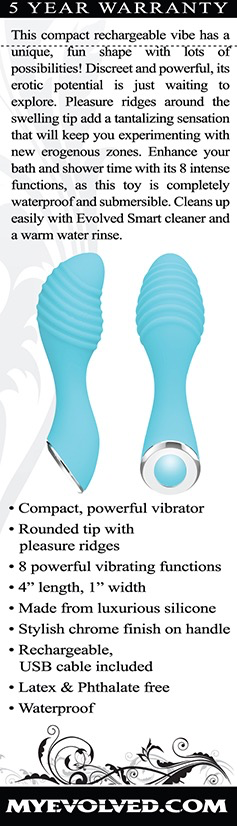 Evolved Little Dipper 4 Inch Rechargeable Vibe (Light Blue)-Adult Toys - Vibrators - G-Spot-Evolved-Danish Blue Adult Centres