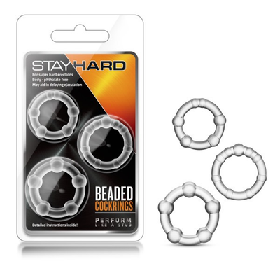 Blush Stay-hard Beaded Cock Ring Set-Adult Toys - Cock Rings-Blush-Danish Blue Adult Centres