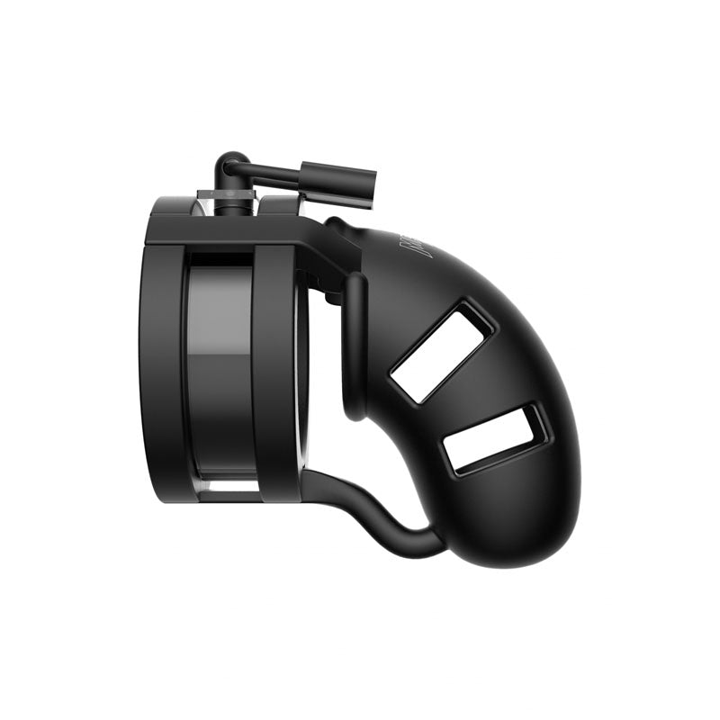 MANCAGE Model 18 - Chastity - 9cm - Silicone Cage Ballsplitter - Black-Adult Toys - Bondage & Fetish - Cages-Shots-Danish Blue Adult Centres