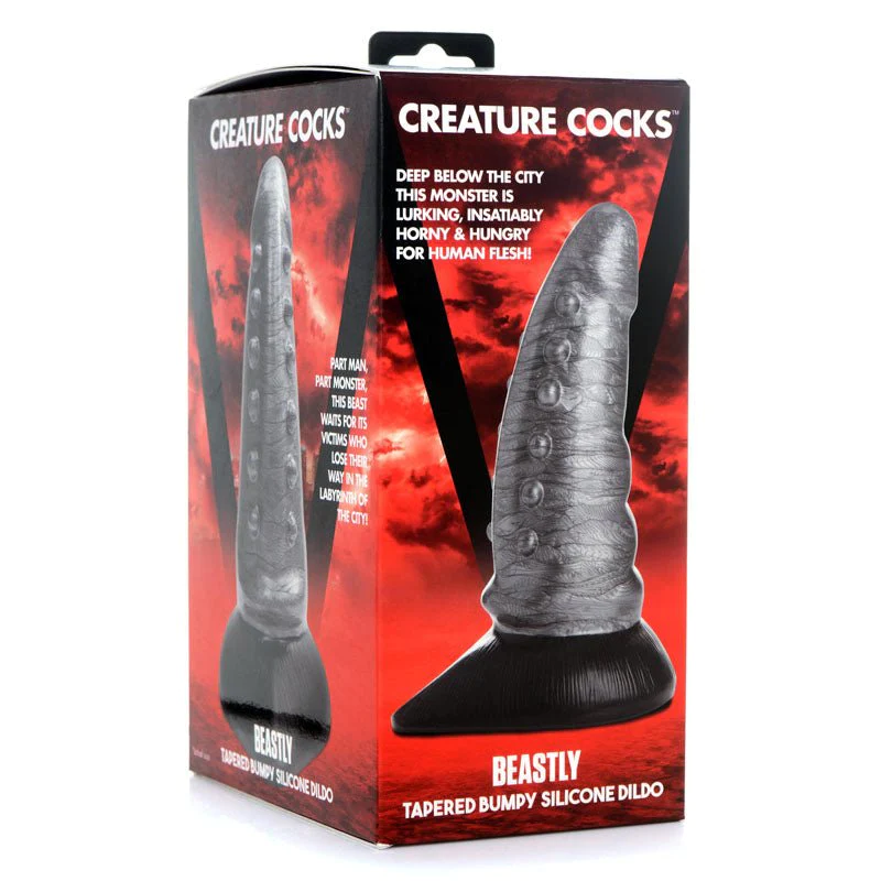 Creature Cocks - Beastly Tapered Bumpy Silicone Dildo 7"-Adult Toys - Dildos - Silicone-Danish Blue Adult Centres-Danish Blue Adult Centres