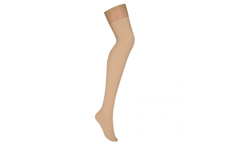 Obsessive S800 Sheer Stockings Nude L/XL-Clothing - HosieryStockings-Obsessive-Danish Blue Adult Centres