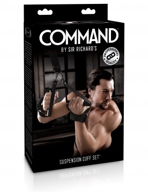 Command Suspension Cuff Set (Black)-Unclassified-Sir Richards-Danish Blue Adult Centres