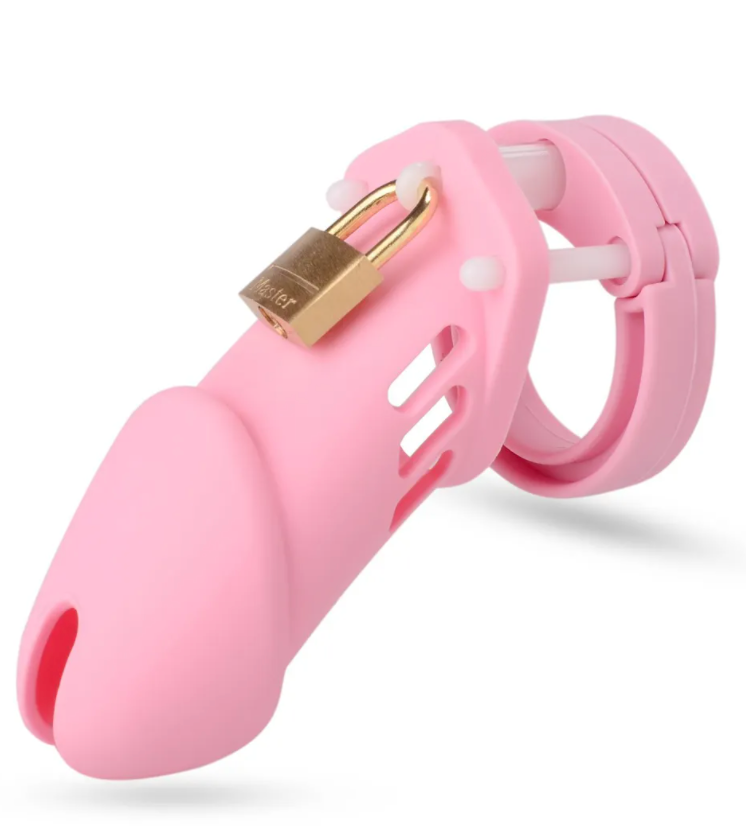 Love in Leather - Short Silicone Cock Cage - PINK-Adult Toys - Bondage & Fetish - Cages-Love In Leather-Danish Blue Adult Centres