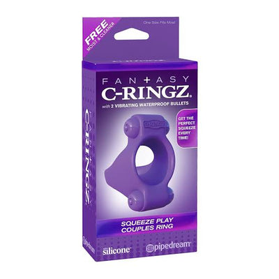 Fantasy C-Ringz Squeeze Play Couples Ring (Purple)-Unclassified-Pipedream-Danish Blue Adult Centres