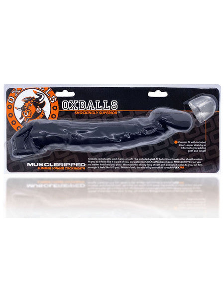 Muscle Ripped Cocksheath - Black-Adult Toys - Cock Rings - Sleeves-Oxballs-Danish Blue Adult Centres