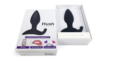 Lovense Hush Bluetooth Vibrating Butt Plug (1.75in)-Adult Toys - Anal - Plugs-Lovense-Danish Blue Adult Centres