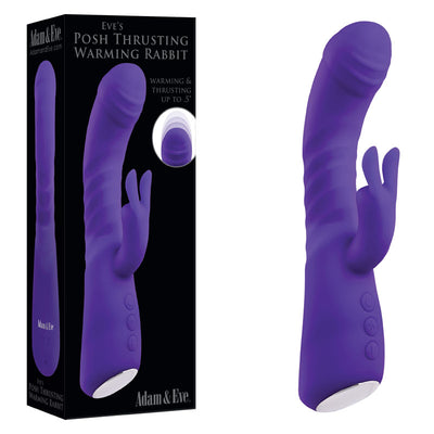 Adam & Eve - Eve's Posh Thrusting Warming Rabbit-Adult Toys - Vibrators - Rabbits-Adam & Eve-Danish Blue Adult Centres