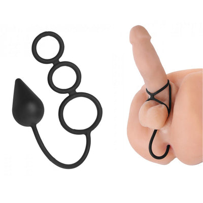Master Series Tri-Cock + Anal Plug-Adult Toys - Cock Rings-XR Brands-Danish Blue Adult Centres