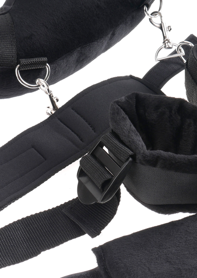 Pipedream Fetish Fantasy Series Position Master with Cuffs (Black)-Bondage & Fetish - Cuffs & Restraints-Pipedream-Danish Blue Adult Centres