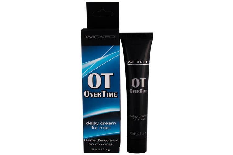 Wicked Over Time (OT) Delay Cream for Men 30ml-Lubricants & Essentials - Creams & Sprays - Desensitiser-Wicked-Danish Blue Adult Centres