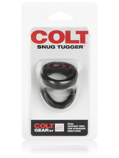 Colt Snug Tugger Support Ring (Black)-Adult Toys - Cock Rings-CalExotics-Danish Blue Adult Centres