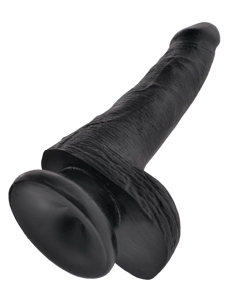 King Cock Realistic Dildo with balls 6inch Black-Unclassified-King Cock-Danish Blue Adult Centres