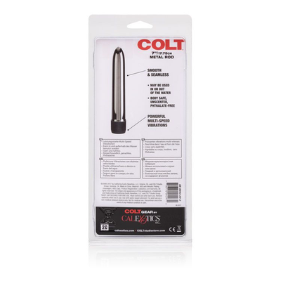 CalEx Colt 7 Inch Metal Rod Vibrator (Silver)-Unclassified-Colt-Danish Blue Adult Centres