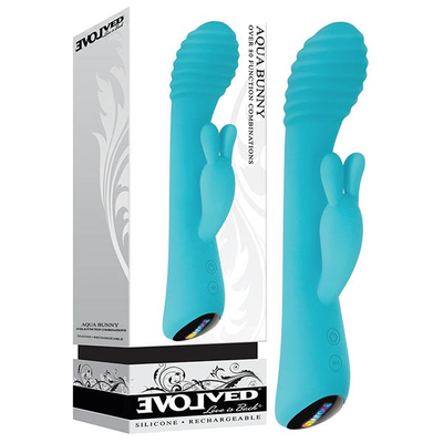Evolved Aqua Bunny Vibrator (Aqua)-Adult Toys - Vibrators - Rabbits-Evolved-Danish Blue Adult Centres