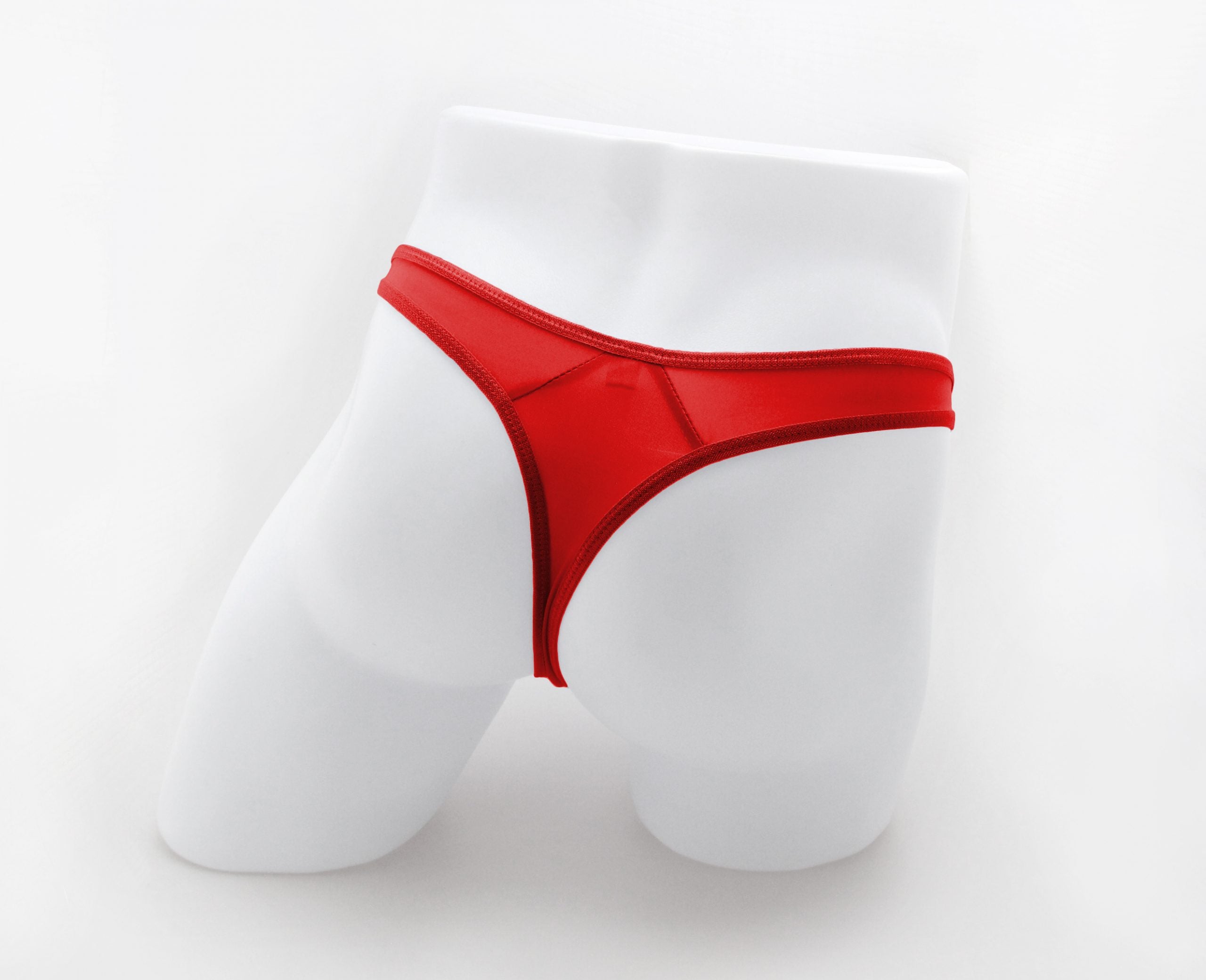 Love In Leather - Mens Lycra G-String with Quick Clip Release Red-Clothing - Underwear & Panties - Mens& - Room in Front-Love In Leather-Danish Blue Adult Centres