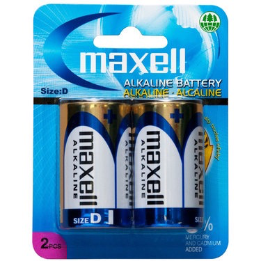 Maxell Alkaline Battery Size 'D' - (2 packs)-Lifestyle - Lifestyle Accessories-Maxell-Danish Blue Adult Centres
