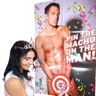Bachelorette Pin the Macho on the Man Game-Novelty - Party-Creative Conceptions-Danish Blue Adult Centres