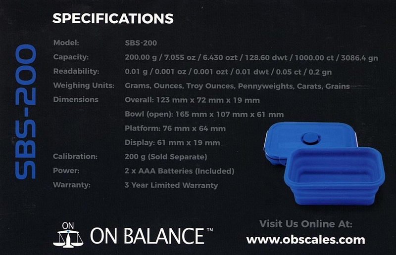 0.01g/200g On-Balance Silicone Bowl Digital Scale (Black)-Lifestyle - Scales - 0.01-On Balance-Danish Blue Adult Centres