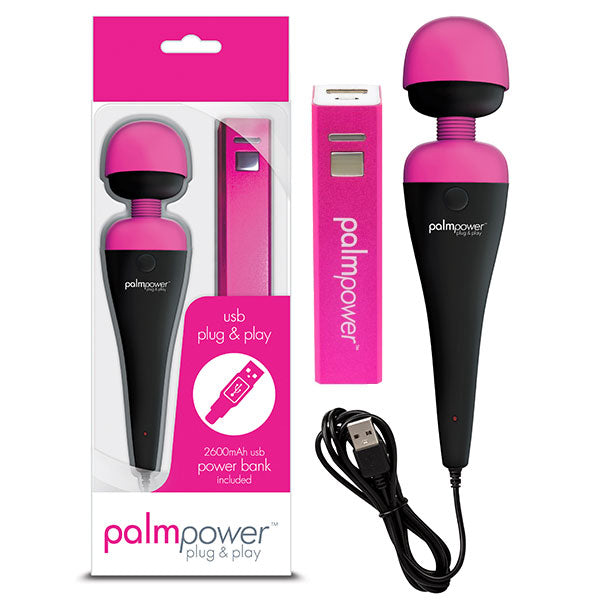 Palm Power Massager Plug n Play USB (Fuschia)-Adult Toys - Vibrators - Wands-PalmPower-Danish Blue Adult Centres