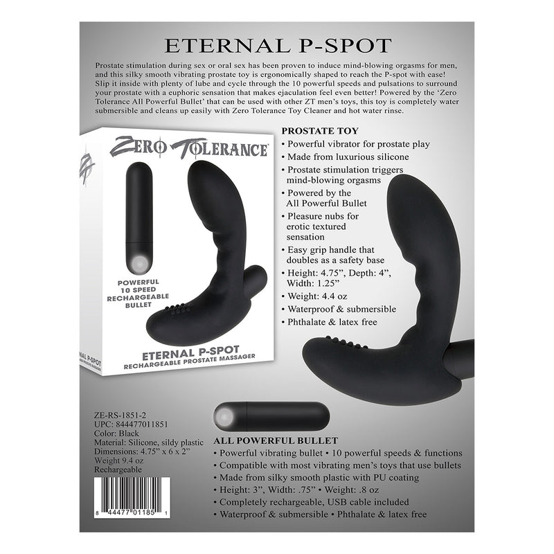 Zero Tolerance - Eternal P-Spot-Adult Toys - Anal - Prostate Stimulators-Zero Tolerance-Danish Blue Adult Centres