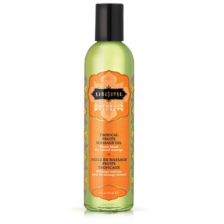 Kama Sutra Naturals Massage Oil Tropical Mango 8oz / 236ml-Lubricants & Essentials - Massage Oils & Lotions-Kama Sutra-Danish Blue Adult Centres