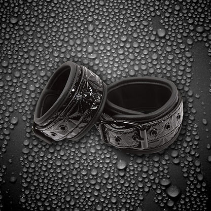 Sinful Black Wrist Cuffs-Bondage & Fetish - Cuffs & Restraints-NS Novelties-Danish Blue Adult Centres