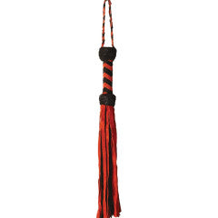 Love In Leather Suede Flogger (RED) 65cm-Bondage & Fetish - Floggers & Whips-Love In Leather-Danish Blue Adult Centres