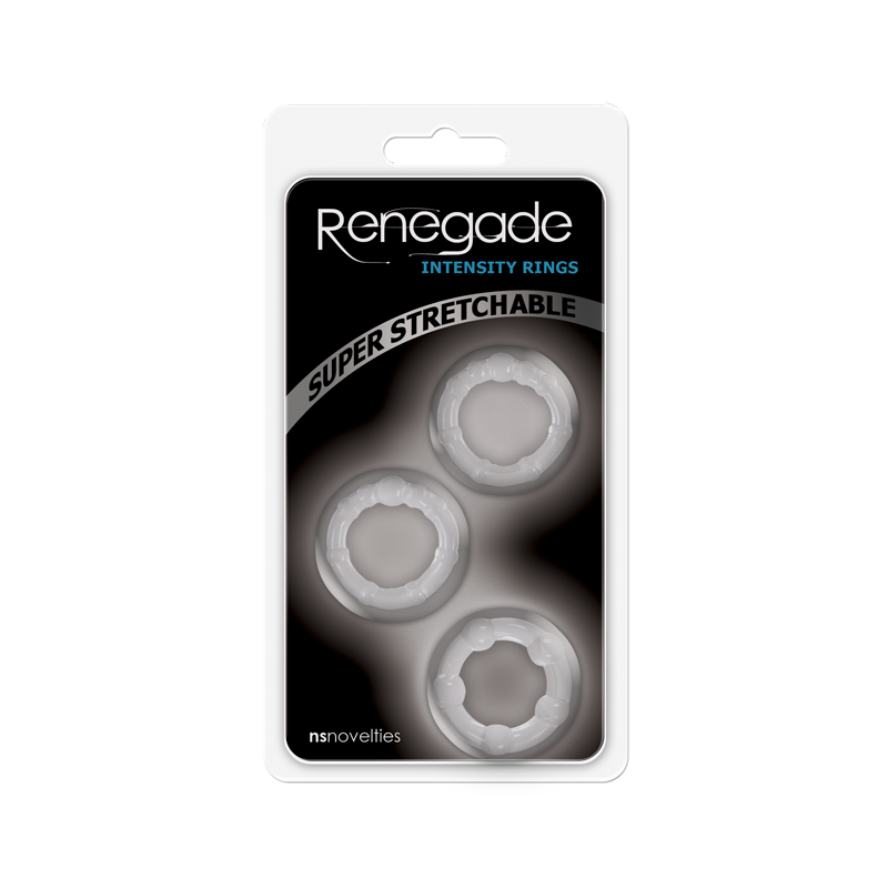 Renegade Intensity Rings Set Pack (Clear)-Adult Toys - Cock Rings-Renegade-Danish Blue Adult Centres