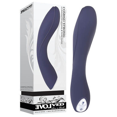 Evolved Coming Strong Rechargeable Vibrator (Navy)