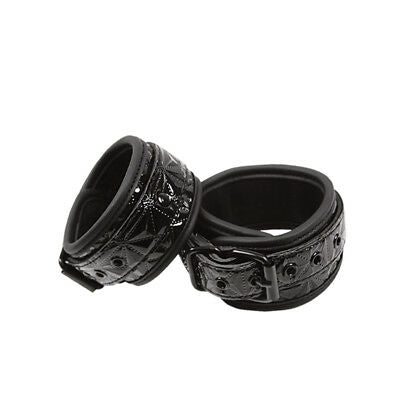 Sinful Black Wrist Cuffs-Bondage & Fetish - Cuffs & Restraints-NS Novelties-Danish Blue Adult Centres