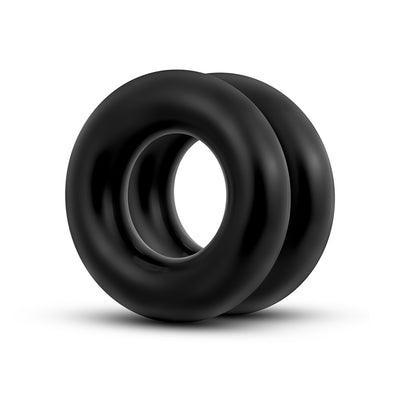 StayHard Donut Rings Oversized 2pk (Black)-Adult Toys - Cock Rings-Blush-Danish Blue Adult Centres
