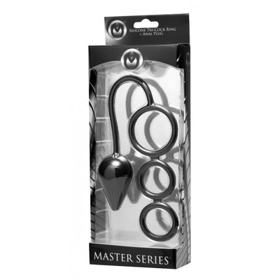 Master Series Tri-Cock + Anal Plug-Adult Toys - Cock Rings-XR Brands-Danish Blue Adult Centres