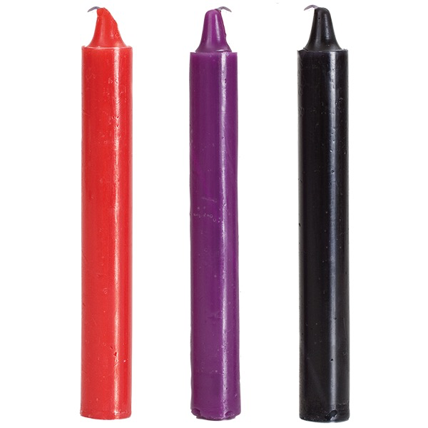 Doc Johnson Japanese Drip Candles - 3 Pack Multi-Colored-Bondage & Fetish - Sensation Play-Doc Johnson-Danish Blue Adult Centres