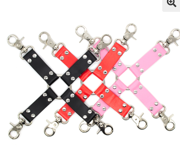 Poison Rose Hogtie - Red-Bondage & Fetish - Cuffs & Restraints-Poison Rose-Danish Blue Adult Centres