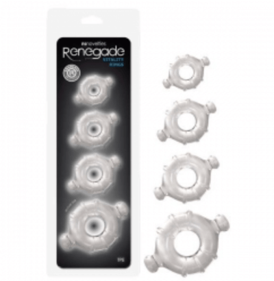 Renegade Vitality Rings (Clear)-Adult Toys - Cock Rings-Renegade-Danish Blue Adult Centres