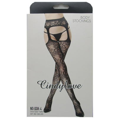 S4816 – CindyLove Floral Pattern Stockings-Clothing - HosieryStockings-Cindy Love-Danish Blue Adult Centres