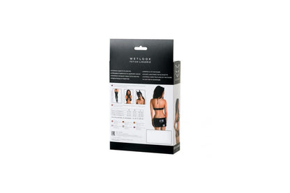Glossy Wetlook Set Brianna - Small-Clothing - Bra & Panty Sets-Glossy-Danish Blue Adult Centres