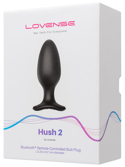 Lovense Hush 2.0 Bluetooth Vibrating Butt Plug (2.25in)-Adult Toys - Anal - Plugs-Lovense-Danish Blue Adult Centres