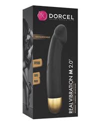 Dorcel Real Vibration Vibrator M (Black/Gold)-Adult Toys - Vibrators-Dorcel-Danish Blue Adult Centres