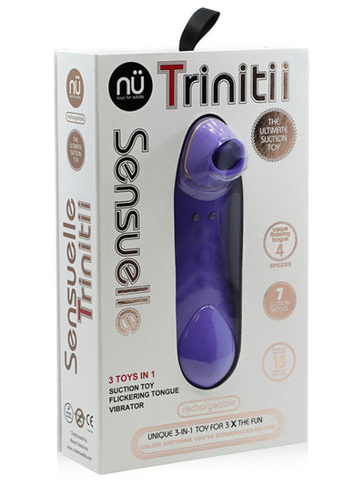 Nu Sensuelle Trinitii - Ultra Violet-Adult Toys - Vibrators - Clitoral Suction-NU Sensuelle-Danish Blue Adult Centres