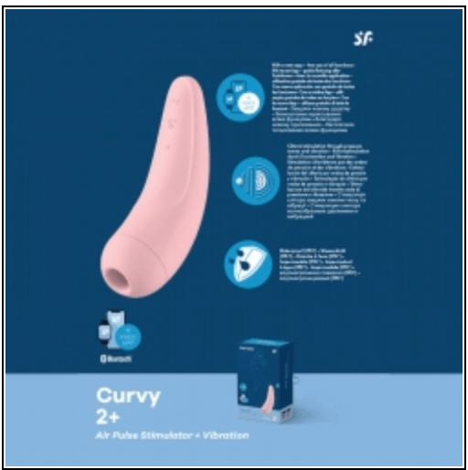 Satisfyer Curvy 2+-Adult Toys - Vibrators - Clitoral Suction-Satisfyer-Danish Blue Adult Centres