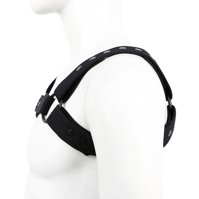 Love In Leather - BRA017 Neoprene Bulldog Brace Black-Bondage & Fetish - Nipple Play-Love In Leather-Danish Blue Adult Centres