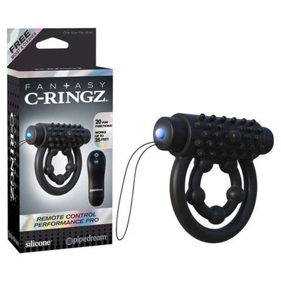 Fantasy C-Ringz Remote Control Performance Pro - Black-Adult Toys - Cock Rings - Vibrating-Pipedream-Danish Blue Adult Centres