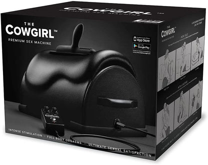 The Cowgirl Premium Sex Machine (Black)-Furniture - Sex Machines-The Cowgirl-Danish Blue Adult Centres