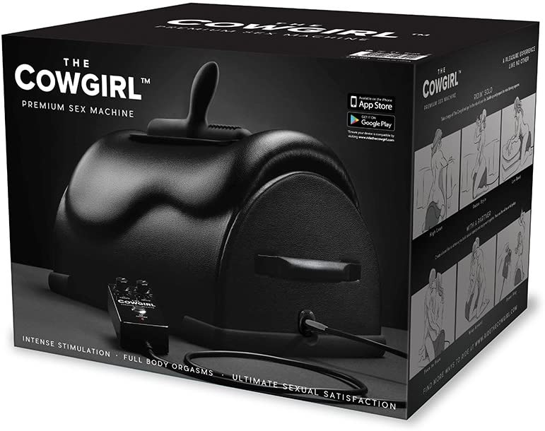 The Cowgirl Premium Sex Machine (Black)-Furniture - Sex Machines-The Cowgirl-Danish Blue Adult Centres