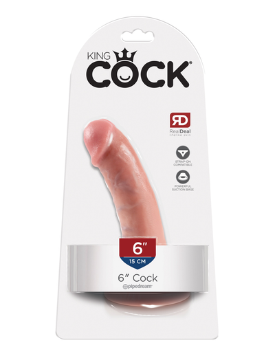 King Cock Realistic Dildo without balls 6inch Flesh-Adult Toys - Dildos - Realistic-King Cock-Danish Blue Adult Centres