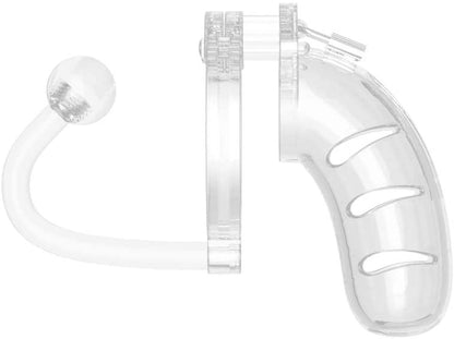Shots ManCage Model 11 - Chastity - 4.5" - Cage with Plug - Transparent-Adult Toys - Bondage & Fetish - Cages-Shots-Danish Blue Adult Centres